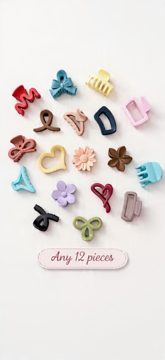 CLIPZY Multicolour Hair Claw Set