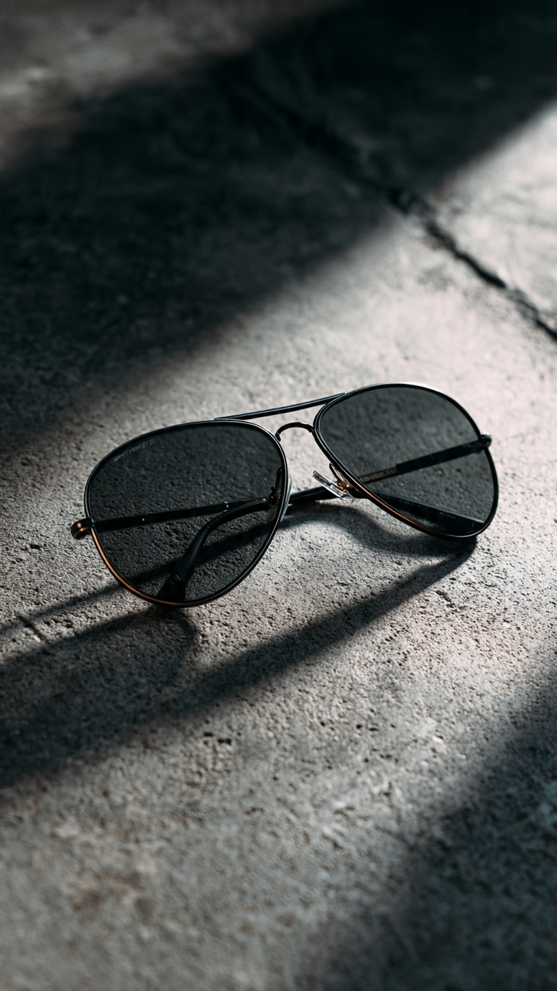 StealthPro Matte Black Aviator Sunglasses - Polarized TAC Lens