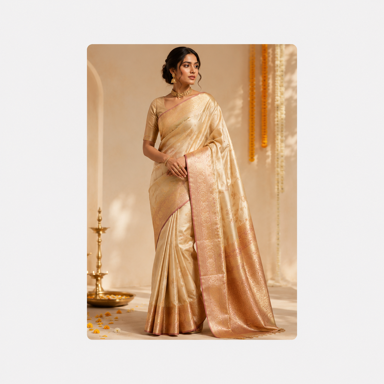 Crimson Silk Saree